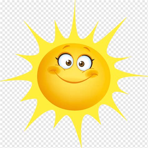 Smiley Emoticon Cartoon Sun Cartoon Sun Facebook Emoji Png Pngwing