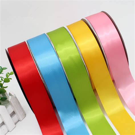 200 Colors Available 6 To 50 Mm Wide Polyester Satin Ribbon