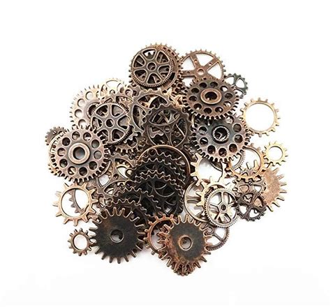 Yueton 100 Gram Approx 70pcs Assorted Antique Steampunk Gears Charms