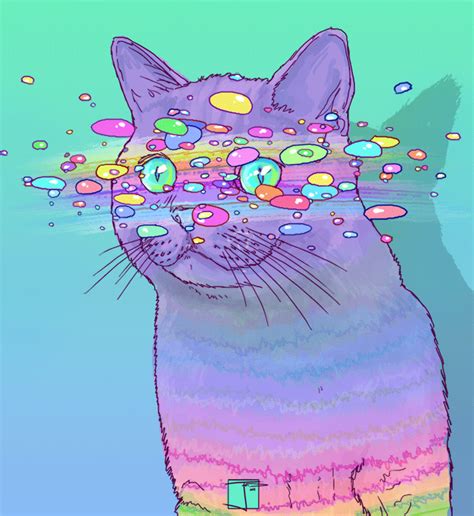 Psychedelics Cat   By Phazed Find And Share On Giphy