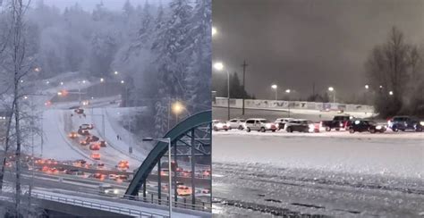 Drivers Greeted With Delays Sunday As Snow Falls On Metro Vancouver
