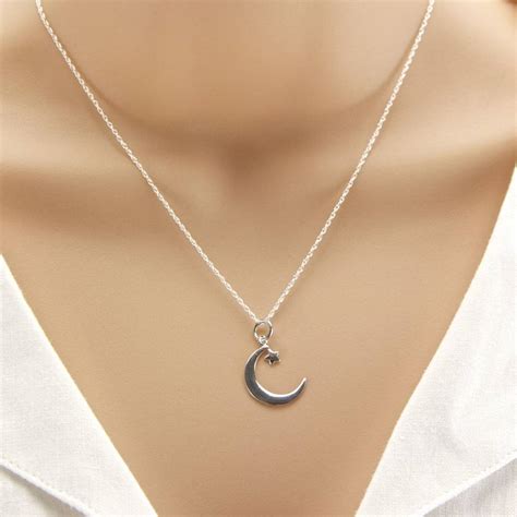 Our constant celestial companions, the sun and moon, have been worshiped for as long as humans have walked. sterling silver moon and star necklace by gaamaa ...