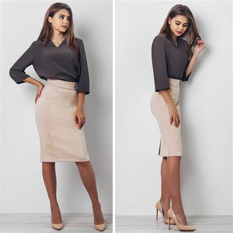 Women High Waist Suede Slim Pencil Skirt Lady Summer Solid Color Knee Length Ol Office Elegant