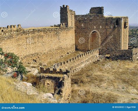 Castle Of Montalban Toledo Spain Stock Photo Image Of Crenel Rock