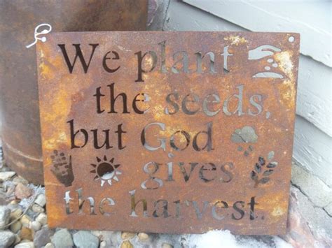 Rustic Inspirational Metal Sign We Plant The Seeds By 81metalart