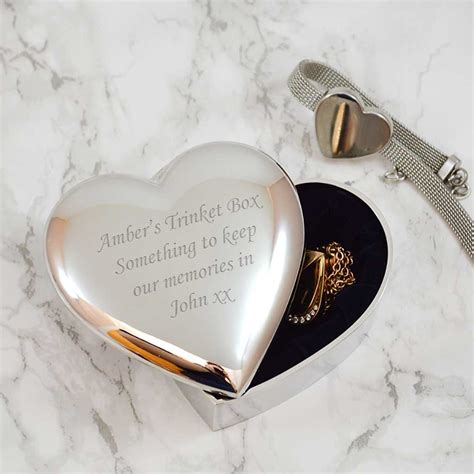 Personalised Heart Trinket Box In Gift Box Giftsonline U