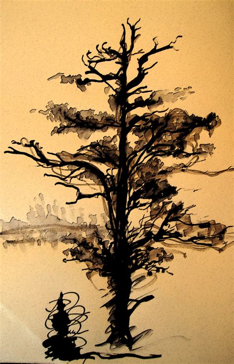 Ink Tree Drawing At Getdrawings Free Download