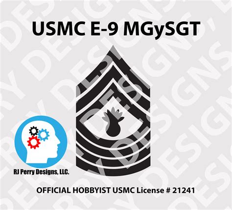 Usmc E 9 Master Gunnery Sergeant Enlisted Marine Corp Etsy
