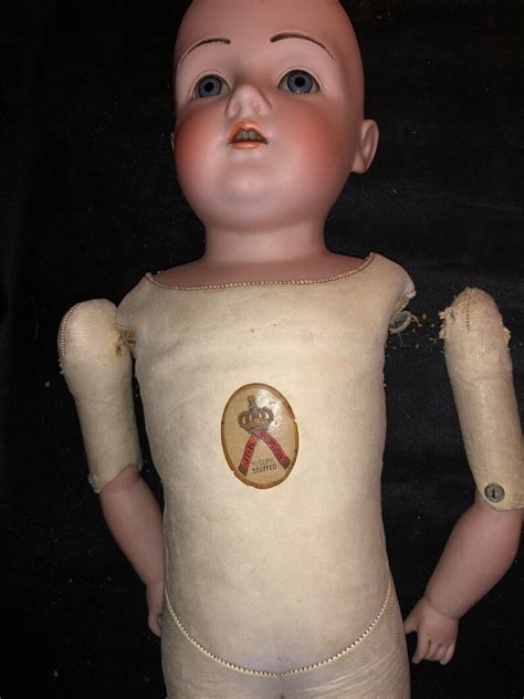 Antique Jd Kestner Bisque Doll W Jointed Leather Kestner Body Etsy