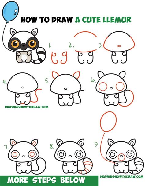 Cute Easy Cartoon Drawings Step By Step How To Draw Cute Kawaii