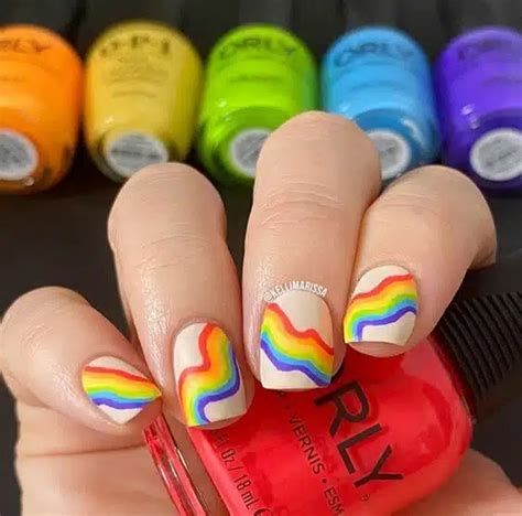 40 Outstanding Rainbow Nail Designs 2024