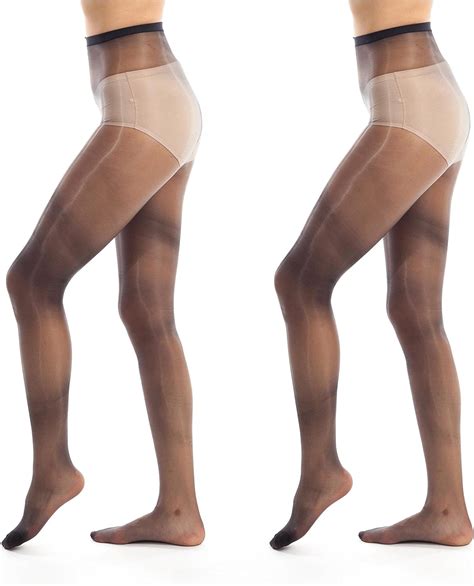 Elsayx Women S 1d Ultra Sheer Shiny Glossy Pantyhose Tights Clothing