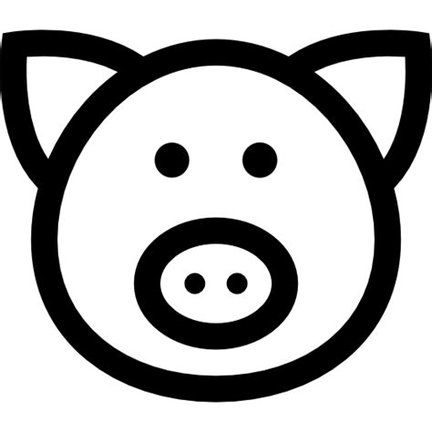 Pig Icon Vector At Collection Of Pig Icon Vector Free