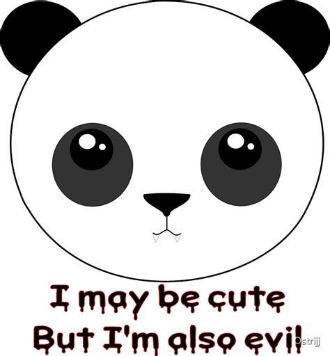 Cute And Evil Panda Stickers By Ostrijj Redbubble