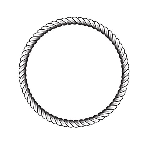 Circle Rope Frame Round Endless Rope Loop Isolated 13344499 Vector Art
