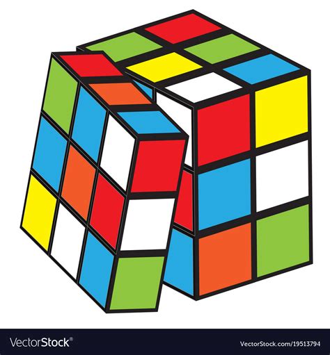 Rubik Cube Royalty Free Vector Image Vectorstock