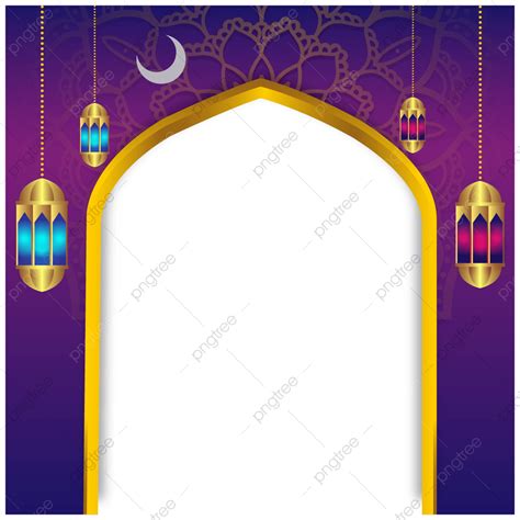 Islamic Ramadan Arabic Vector Art Png Golden Islamic Frame With
