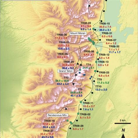 Map Showing Location Of Presently Mapped Teton Fault Bounded At The