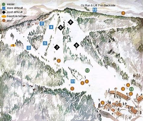 Ski Beech Mountain Resort Piste Map Trail Map