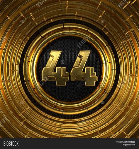 Gold Number 44 Number Image And Photo Free Trial Bigstock
