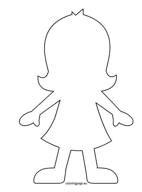 girl paper doll template coloring page