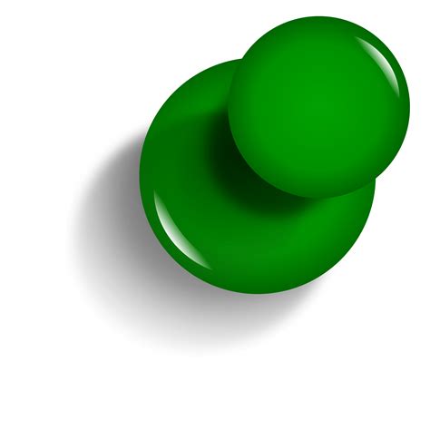 Green Pin Clip Art At Vector Clip Art Online Royalty