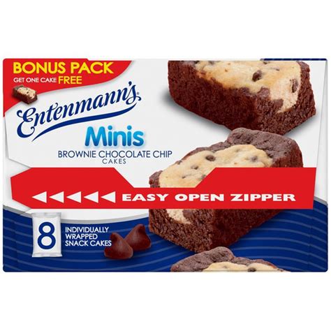 Entenmanns Minis Brownie Chocolate Chip Cakes 14 Oz From Walmart