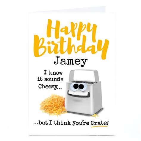 Buy Personalised Pg Quips Birthday Card Sounds Cheesy For Gbp 179