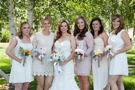 The Bride And Her Bridesmaids Before The Ceremony