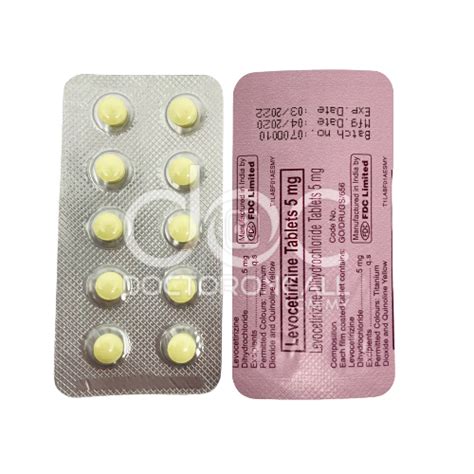 Levocetirizine 5mg Tablet Uses Dosage Side Effects Price Benefits