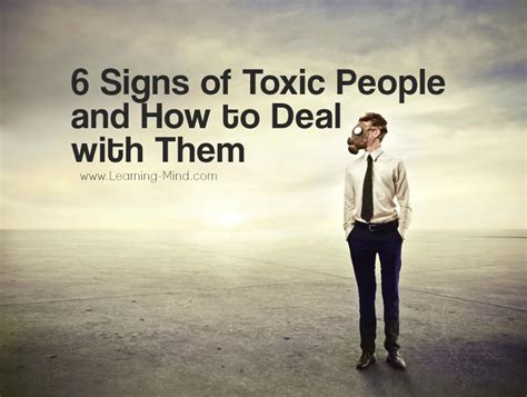 6 Signs Of Toxic People And How To Deal With Them Learning Mind