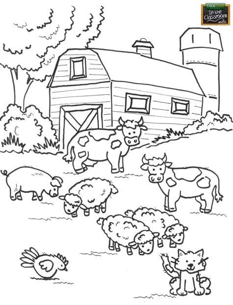 Free Coloring Pages For Kids Farm Animals Bastarace