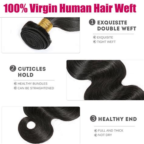 Bundles G Brazilian Peruvian Virgin Human Hair Weave Straight Body Wave Us Ebay