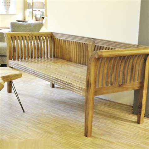 Teakholz massiv Bank LOVE · MOEBEL KOLONIE