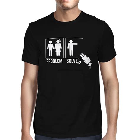 1tee mens problem solved gender t shirt aliexpress