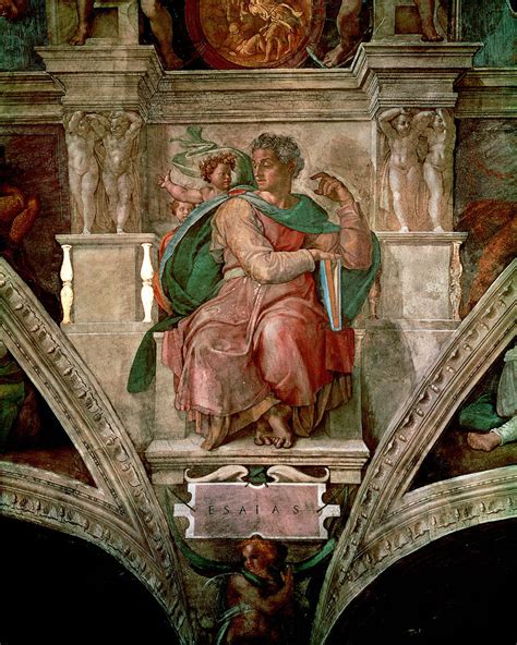 Sistine Chapel Ceiling The Prophet Isaiah Fresco Photograph By