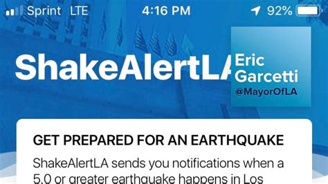 Los Angeles Earthquake Warning Shakealertla App Available Now