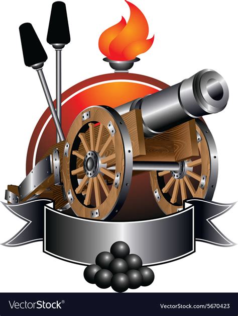old cannon royalty free vector image vectorstock