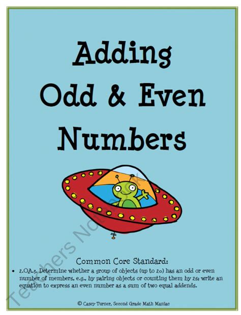 Adding Odd Even Numbers From Second Grade Math Maniac On