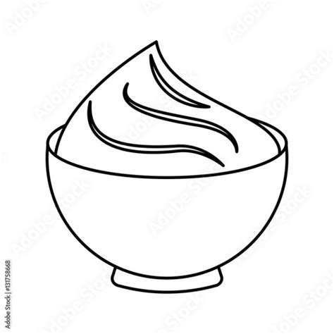 Delicious Sweet Pudding Icon Vector Illustration Design Stock Image