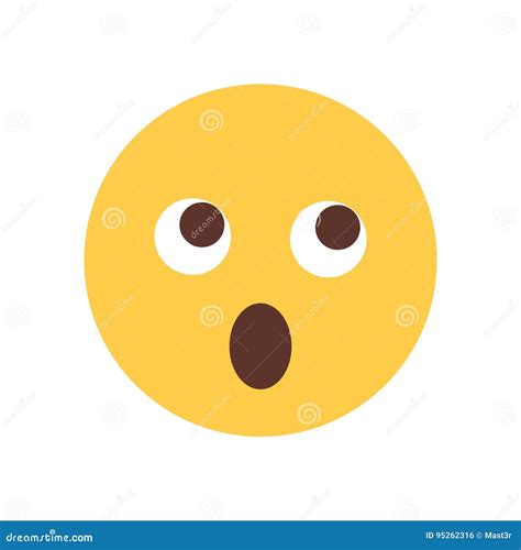 Shocked Emoji Speech Bubble Logo On White Cartoon Vector