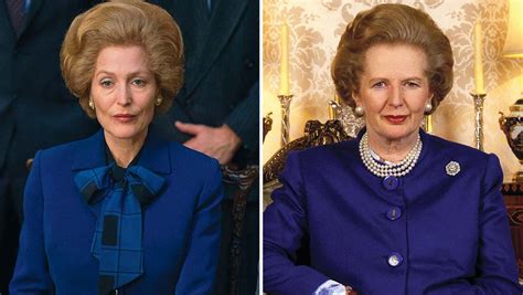 the crown gillian anderson reveals how she transformed into margaret thatcher hollywood