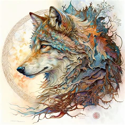 Winter Wolf In Pastels Digital Art By Ravenwolfmoon Designs Fine Art