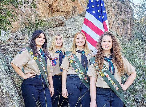 Prescott Girls Among First To Be Recognized As ‘eagle Scouts The