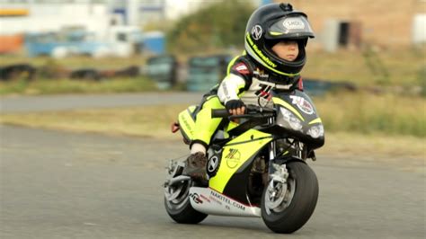 While a 7 or 8 year old can ride a 50cc dirt bike (i started out on a honda xr50 when i was 7), they are generally big enough for the next size up. CRAZY Two Year Old Motorcycle Racer! | People are Awesome ...