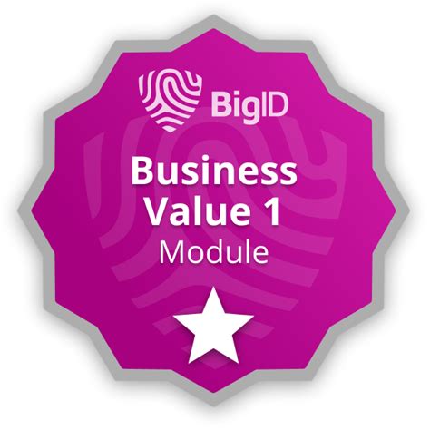Bigid Business Value 1 Module Credly