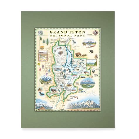 Grand Teton National Park Mini Maps 100 Hand Illustrated And Made In