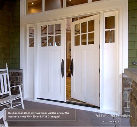 Various front door design for houses and building.set of colorful isolated doors. Simpson Door 7662 Double entryway w 7663 sidelites - thanks to Pinterest & Houzz, this appe ...