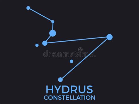 Hydrus Constellation Starry Night Sky Zodiac Sign Cluster Of Stars