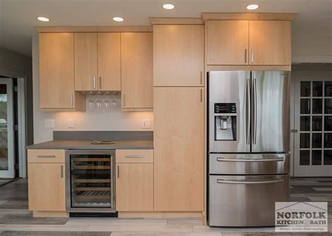 Norfolk kitchen and bath, boston. Full-Access EVO Kitchen In Natural Finish | Slab door ...